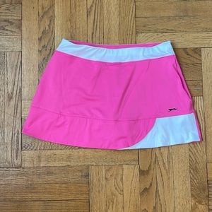 Trendy pink tennis skirt
